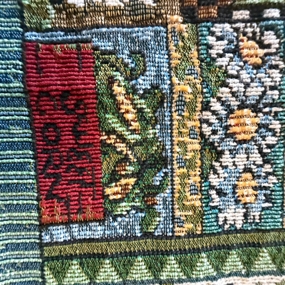 Vintage‎ 12" X 67" Table Runner Farm Floral Cat America Barn Cow Apples Rooster - Picture 12 of 13